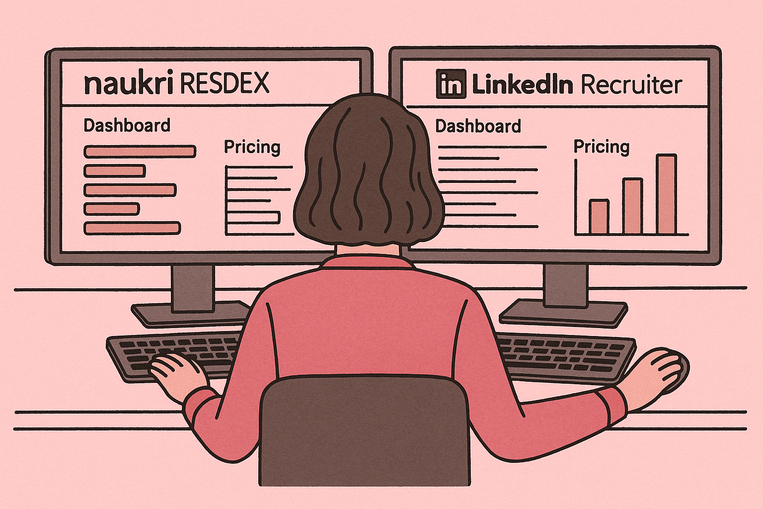 Create a visual of a recruiter